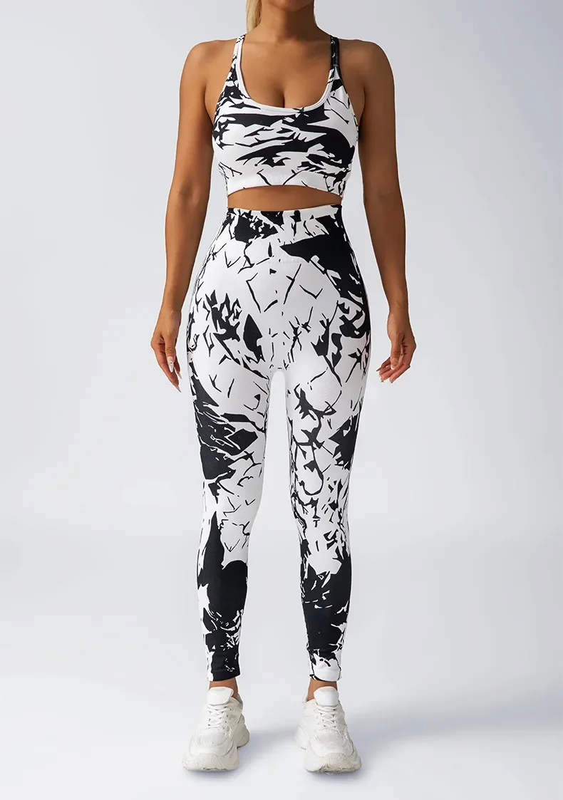 Yoga Set Black Tie Dye Gradient Back Cross Bra Crop Top High Waist Tight Tummy Control Leggings Fitness Running Sets Tracksuit
Yoga Set Black Tie Dye Gradient Back Cross Bra Crop Top High Waist Tight Tummy Control Leggings Fitness Running Sets Tracksuit