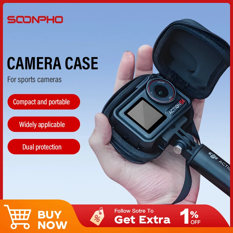 Soonpho Camera Storage Bag For Dji Action5pro/4/3 Portable Sports Camera Mini Bag Waterproof Anti-Fall Photography Accessories
Soonpho Camera Storage Bag For Dji Action5pro/4/3 Portable Sports Camera Mini Bag Waterproof Anti-Fall Photography Accessories