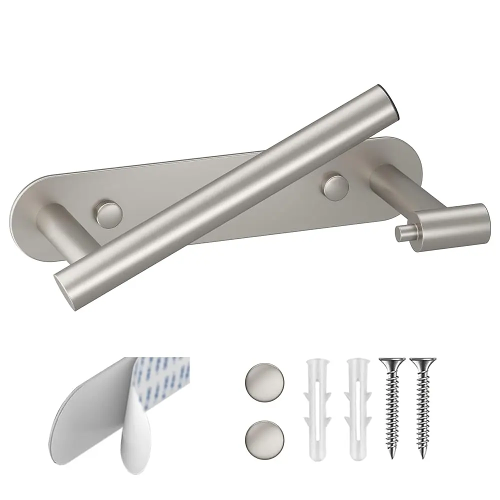 Adhesive or Screw Toilet Paper Holder Wall Mount Rustproof Modern Roll Holder Flexible Pivoting Adjustable Tissue Handle
Adhesive or Screw Toilet Paper Holder Wall Mount Rustproof Modern Roll Holder Flexible Pivoting Adjustable Tissue Handle