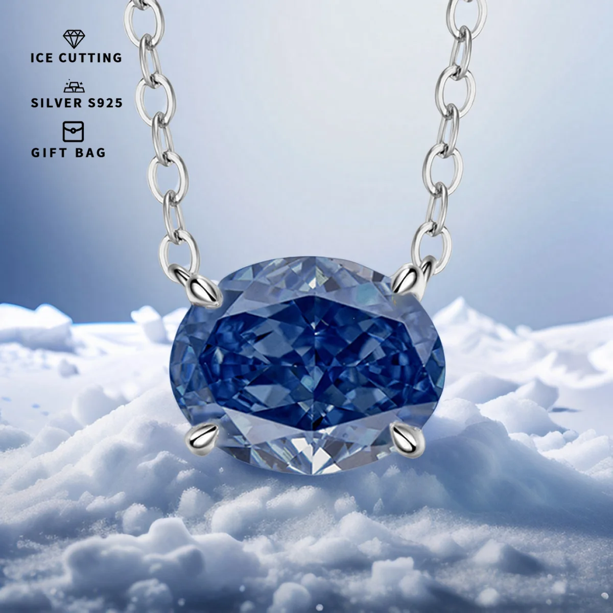 S925 silver plated platinum and golden High carbon ice cutting Tanzanite blue oval Zircon women's pendant necklace fine jewelry
S925 silver plated platinum and golden High carbon ice cutting Tanzanite blue oval Zircon women's pendant necklace fine jewelry