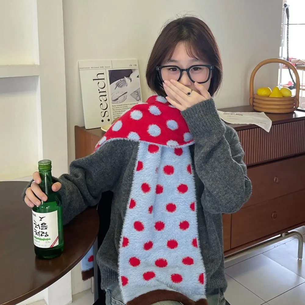 Double-Sided Polka Dot Scarf Soft Windproof Color-Block Scarf Thermal Thick Warm Luxury Wraps Shawl for Women Ladies Student
Double-Sided Polka Dot Scarf Soft Windproof Color-Block Scarf Thermal Thick Warm Luxury Wraps Shawl for Women Ladies Student