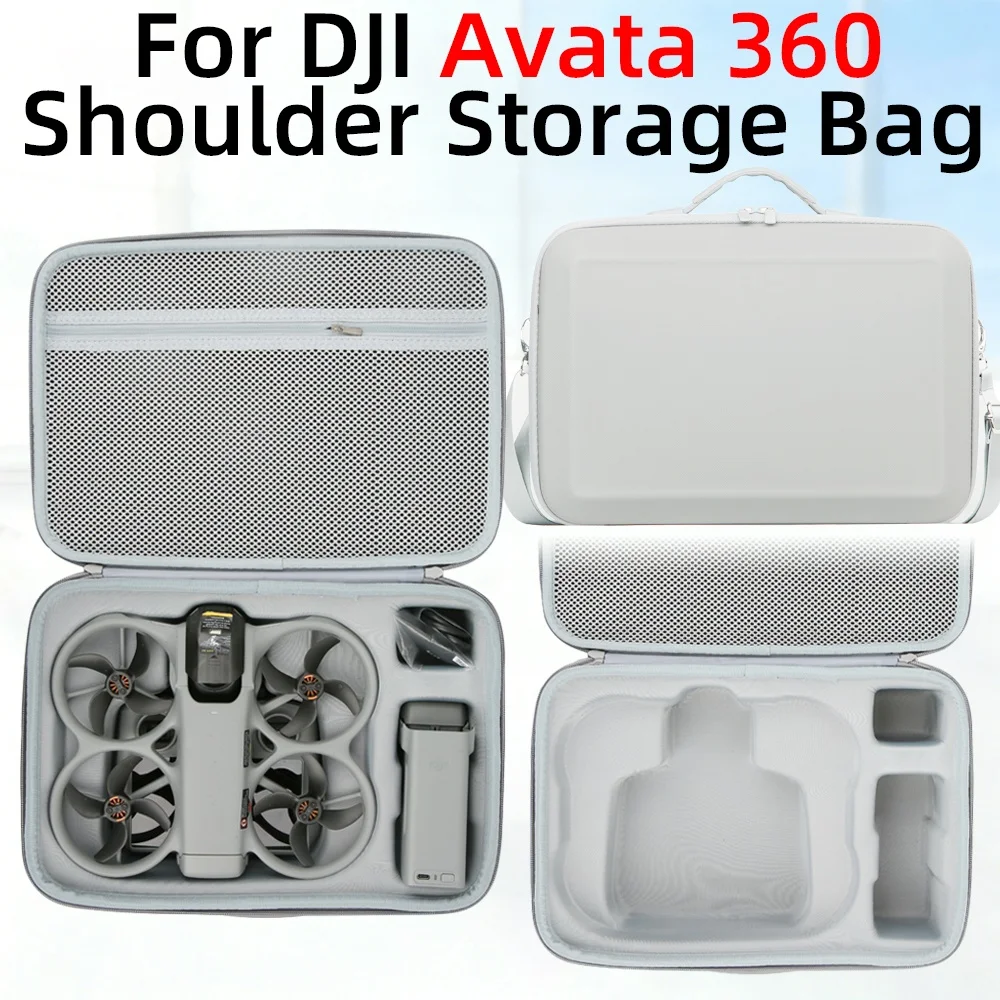 For DJI Avata 360 (RC2) Shouler Storage Bag Dust-proof and Shock-resistant Protective Carry Case Storing Charging Hub
For DJI Avata 360 (RC2) Shouler Storage Bag Dust-proof and Shock-resistant Protective Carry Case Storing Charging Hub
