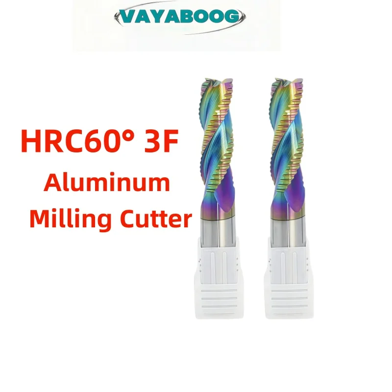 HRC60 Aluminum Rough Leather Cutter DLC Colorful Coating Cutter High Efficiency 3 Flute Rough Aluminum Milling Cutter
HRC60 Aluminum Rough Leather Cutter DLC Colorful Coating Cutter High Efficiency 3 Flute Rough Aluminum Milling Cutter