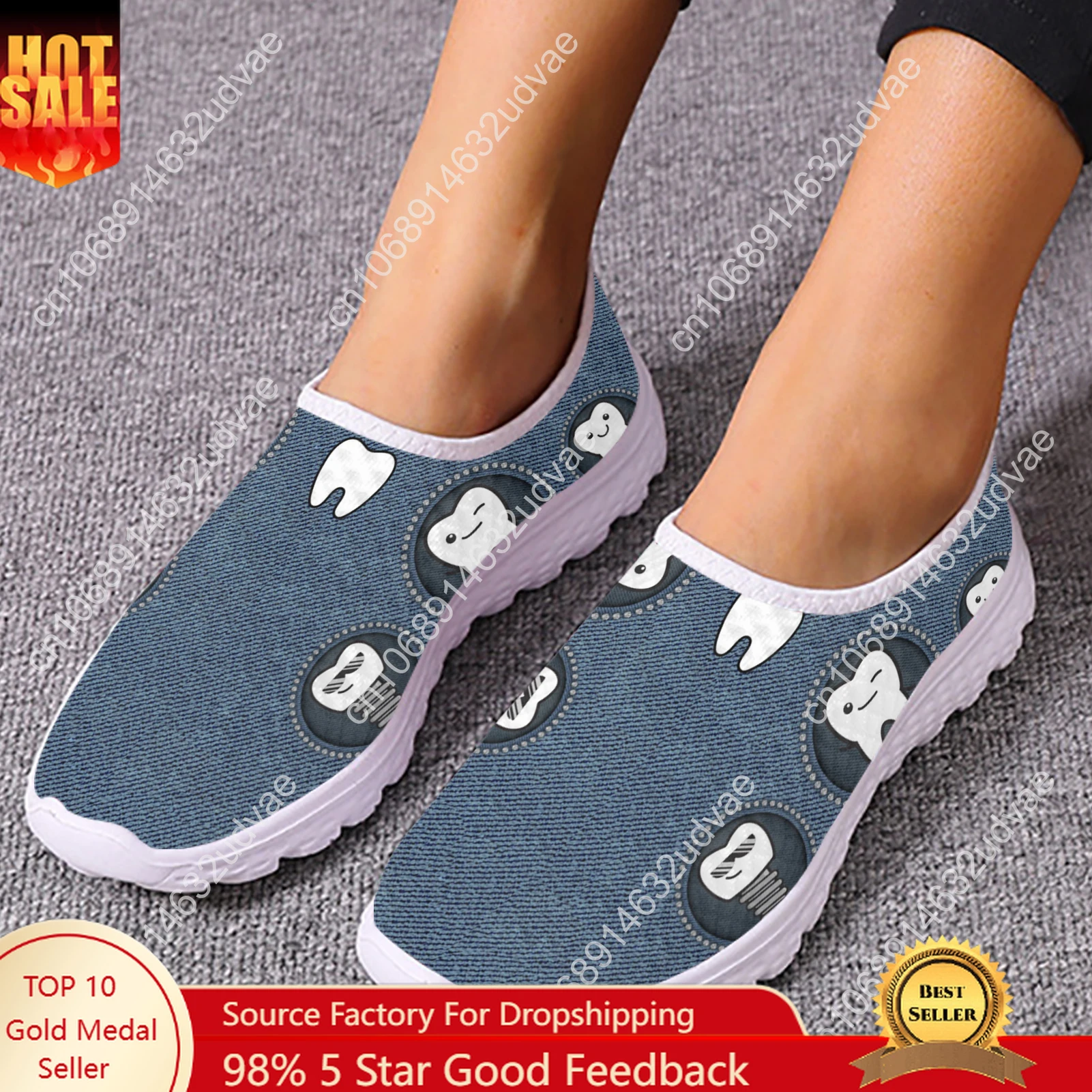 Cartoon Teeth Print Ladies Casual Slip On Dental Flats Comfortable Summer Breathable Mesh Shoes Zapatos Mujer
Cartoon Teeth Print Ladies Casual Slip On Dental Flats Comfortable Summer Breathable Mesh Shoes Zapatos Mujer