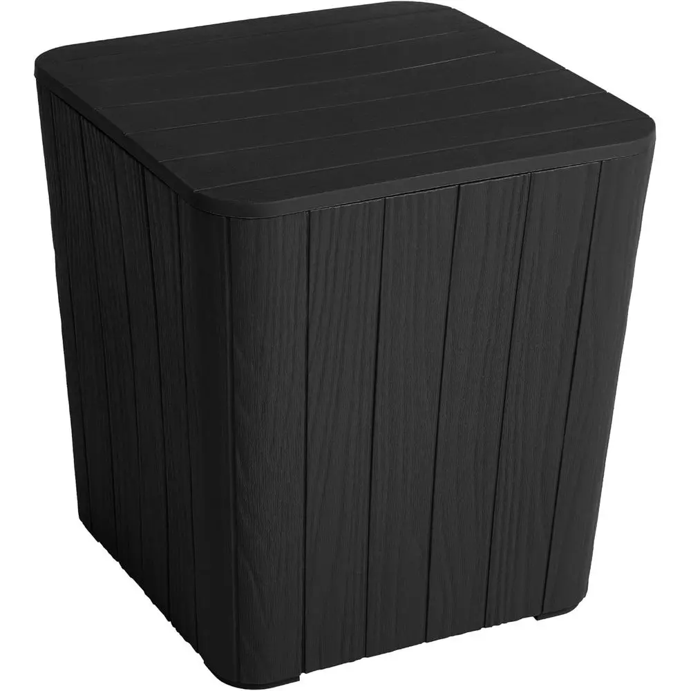 11.5 Gallon Black Outdoor Side Table with Storage, Ideal for Patio and Coffee, Plus Cushions
11.5 Gallon Black Outdoor Side Table with Storage, Ideal for Patio and Coffee, Plus Cushions