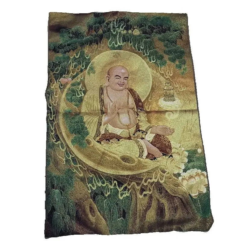 China Old Brocade Embroidery Tangka Maitreya Buddha Statue - Traditional Buddhist Artwork for Home Decor
China Old Brocade Embroidery Tangka Maitreya Buddha Statue - Traditional Buddhist Artwork for Home Decor