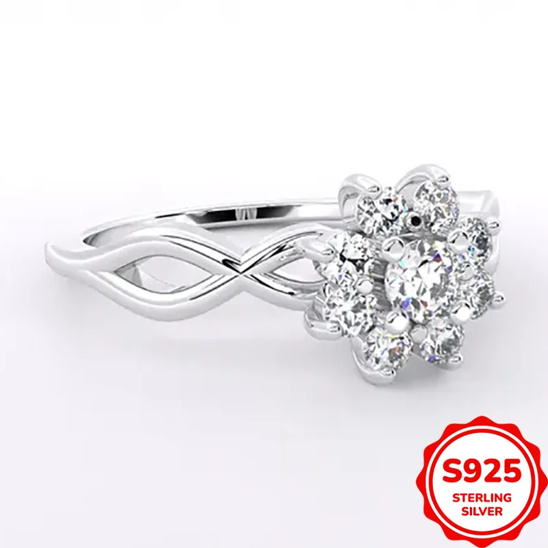 Temperament Romantic Authentic S925 Silver Snow Lace Women's Valentine's Day Gift Ring
Temperament Romantic Authentic S925 Silver Snow Lace Women's Valentine's Day Gift Ring
