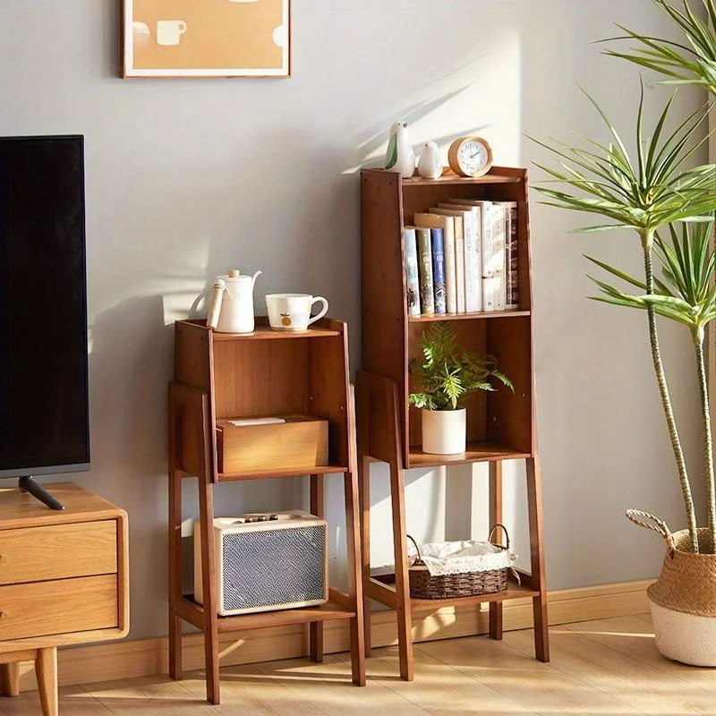 Walnut Colored Bookshelf, Desk Side Cabinet, Floor Standing Storage Cabinet for Living Room, Bedroom & Study - Bamboo Cabinet
Walnut Colored Bookshelf, Desk Side Cabinet, Floor Standing Storage Cabinet for Living Room, Bedroom & Study - Bamboo Cabinet