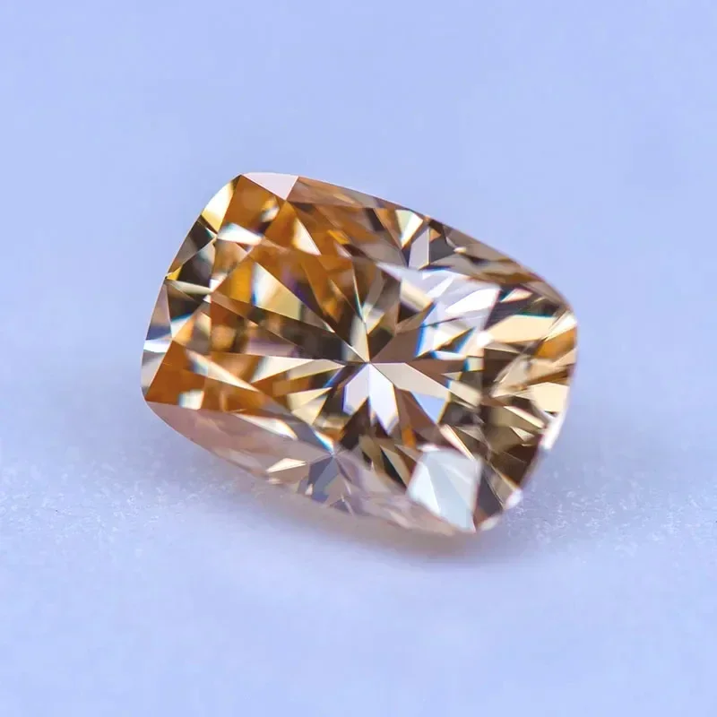 Moissanite Stone Natural Champagne Color Cushion Cut Gemstone Lab Grown Diamond For DIY Jewelry Making Materials With GRA Report
Moissanite Stone Natural Champagne Color Cushion Cut Gemstone Lab Grown Diamond For DIY Jewelry Making Materials With GRA Report