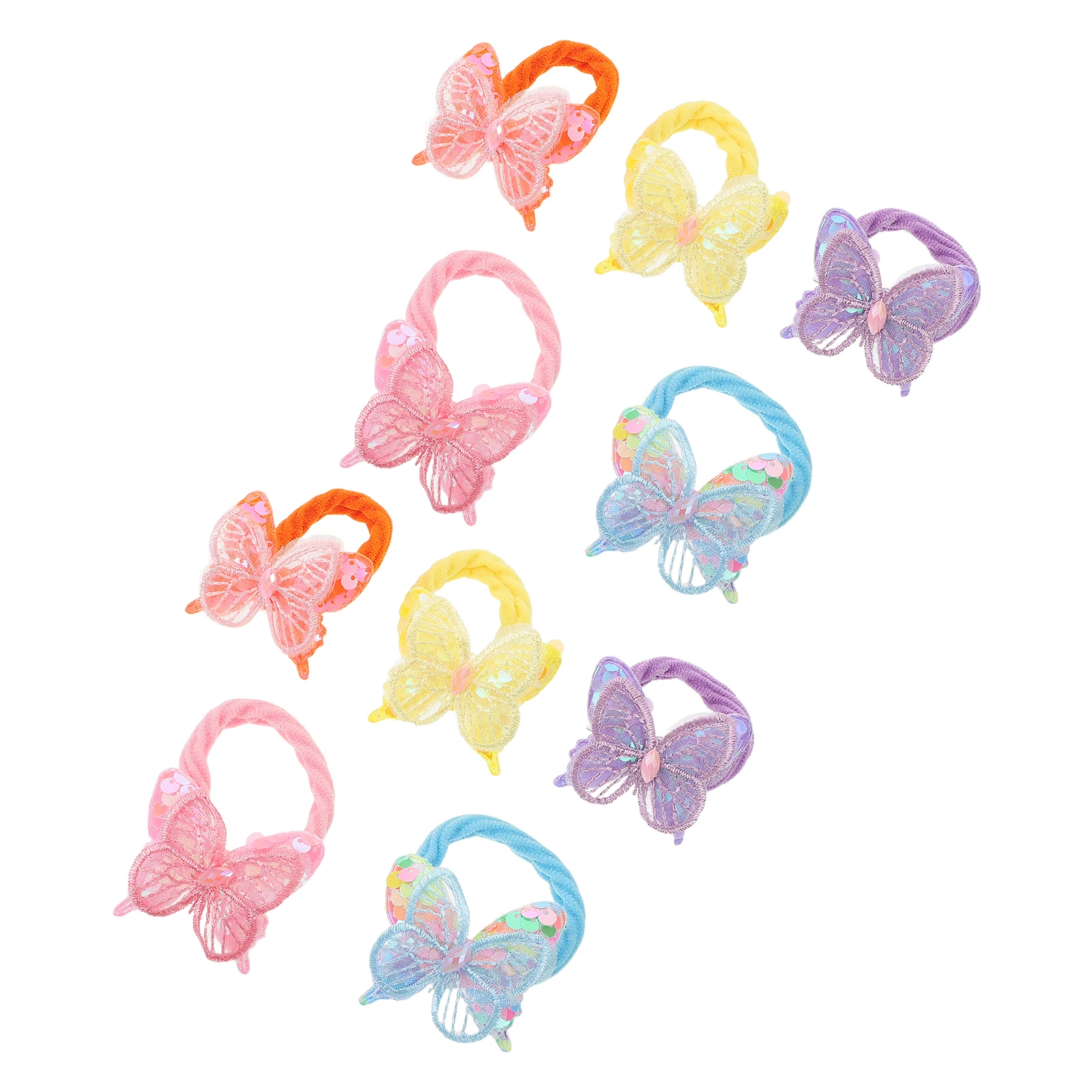 10pcs Children's Butterfly Accessories Shiny Sequins Elastic Hair Ties Soft Material Comfortable Wear Hair Care
10pcs Children's Butterfly Accessories Shiny Sequins Elastic Hair Ties Soft Material Comfortable Wear Hair Care