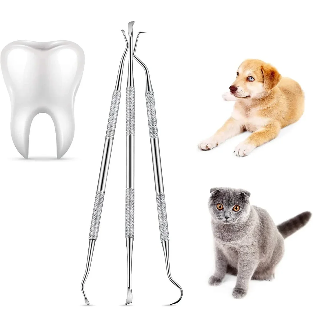 3Pcs Pet Dog Tooth Cleaner Tooth Scaler and Scraper Stainless Double Headed Tarter Remover Scraper Pet Teeth Dog Cleaning Tools
3Pcs Pet Dog Tooth Cleaner Tooth Scaler and Scraper Stainless Double Headed Tarter Remover Scraper Pet Teeth Dog Cleaning Tools