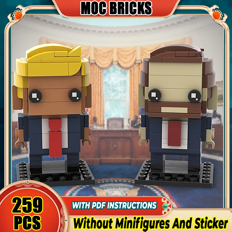 Moc Donald Trump & JD Vance Brickheadz United States of Ameri Capresident Building Blocks Assembly Bricks Toys Gifts 259pcs
Moc Donald Trump & JD Vance Brickheadz United States of Ameri Capresident Building Blocks Assembly Bricks Toys Gifts 259pcs