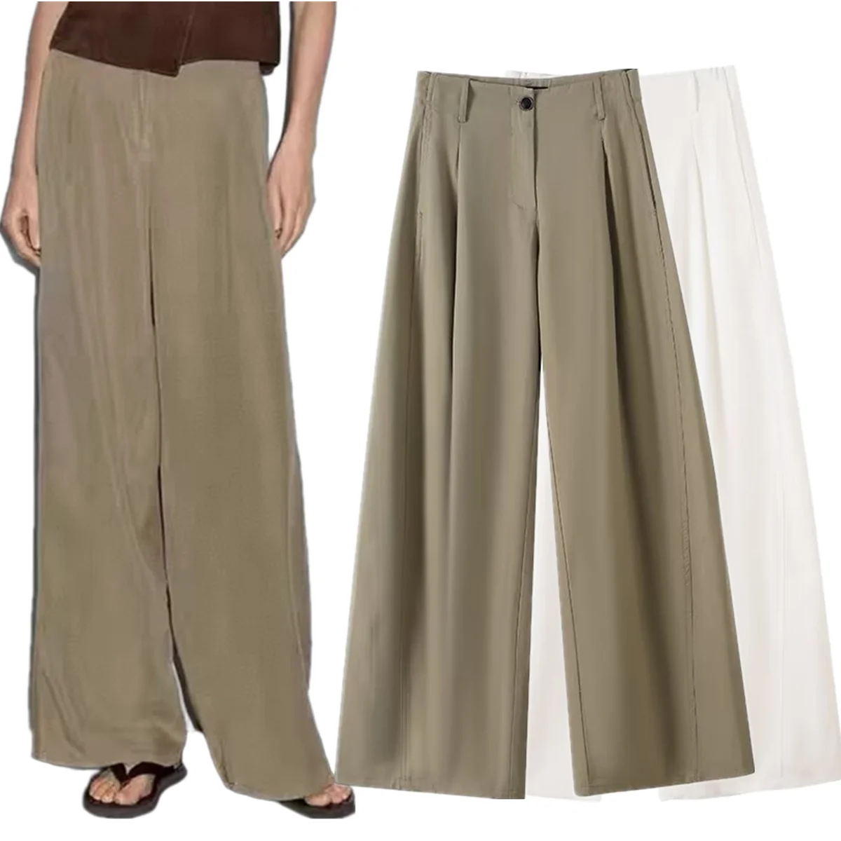 Dave&Di French Office Ladies High Waist Loose Trousers Minimalist Cotton And Lyocell-Blend Straight-leg Casual Pants Women
Dave&Di French Office Ladies High Waist Loose Trousers Minimalist Cotton And Lyocell-Blend Straight-leg Casual Pants Women