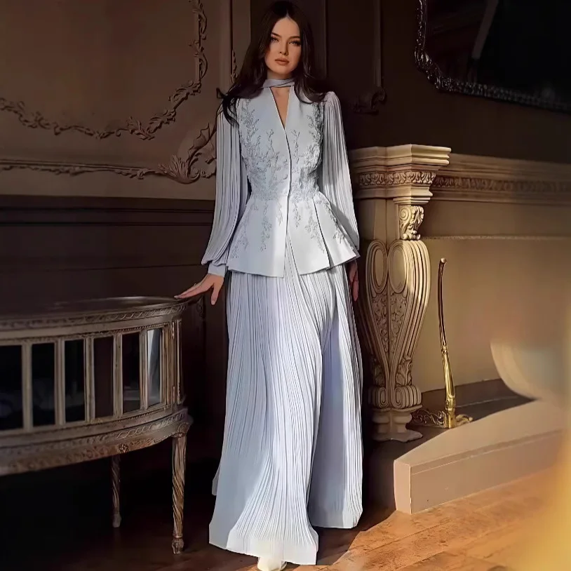 Pleated Skirt Suit Women Vintage Jacket Long Skirts 2 Piece Sets V Neck Coat Ensemble Office Lady Elegant Outfits Spring 2026
Pleated Skirt Suit Women Vintage Jacket Long Skirts 2 Piece Sets V Neck Coat Ensemble Office Lady Elegant Outfits Spring 2026