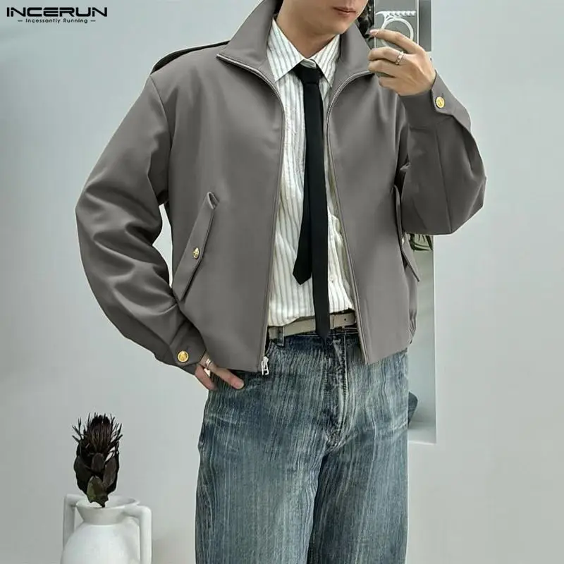INCERUN Men Jackets Solid Lapel Long Sleeve Zipper Casual Male Coats Streetwear Korean Style Fashion Thin Jackets Men Outerwear
INCERUN Men Jackets Solid Lapel Long Sleeve Zipper Casual Male Coats Streetwear Korean Style Fashion Thin Jackets Men Outerwear