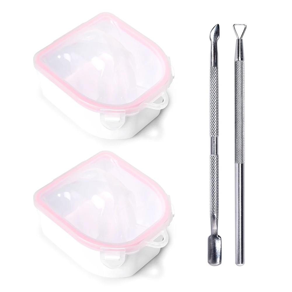 Nail Soaking Bowl 2PCS Soak Off Gel Polish Dip Powder Remover Plastic Manicure Bowl with Cuticle Pusher & Peeler Nail Tool Kit
Nail Soaking Bowl 2PCS Soak Off Gel Polish Dip Powder Remover Plastic Manicure Bowl with Cuticle Pusher & Peeler Nail Tool Kit