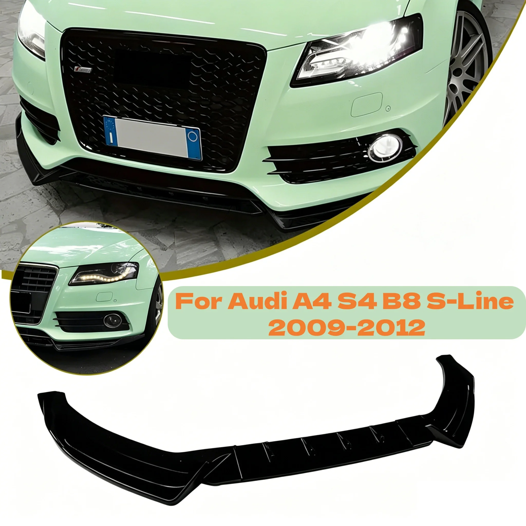 Car Front Bumper Lip Spoiler Modification Accessories For Audi A4 S4 B8 S-Line 2009 2010 2011 2012 Glossy Black/Carbon Look
Car Front Bumper Lip Spoiler Modification Accessories For Audi A4 S4 B8 S-Line 2009 2010 2011 2012 Glossy Black/Carbon Look
