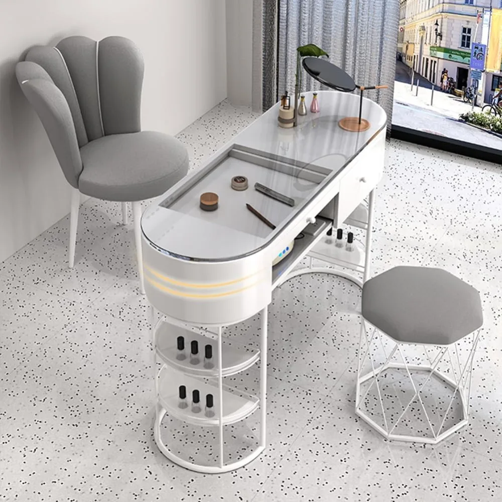 Manicure Table Desk, Modern Nail Tech Desk Station, Professional Nail Beauty Spa Salon Workstation, Makeup Table Nail Tech
Manicure Table Desk, Modern Nail Tech Desk Station, Professional Nail Beauty Spa Salon Workstation, Makeup Table Nail Tech