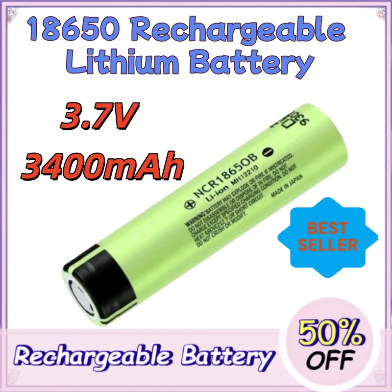 3.7V 3400mAh 18650 Rechargeable Lithium Battery Cell High Capacity Li-ion Cell for Power Tools High Brightness LED Flashlight
3.7V 3400mAh 18650 Rechargeable Lithium Battery Cell High Capacity Li-ion Cell for Power Tools High Brightness LED Flashlight