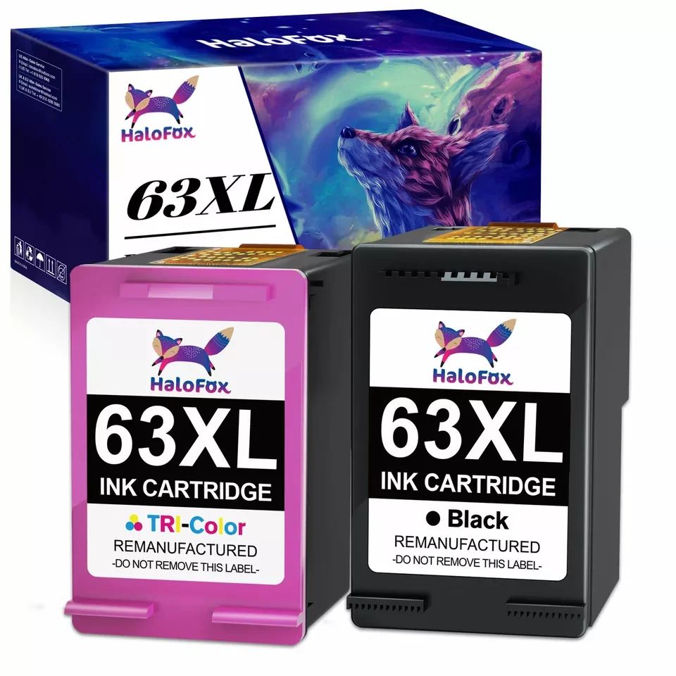 2 PACK 63XL F6U64AN F6U63AN for HP 63 Officejet 3830 5255 3832 5258 4650 printer
2 PACK 63XL F6U64AN F6U63AN for HP 63 Officejet 3830 5255 3832 5258 4650 printer