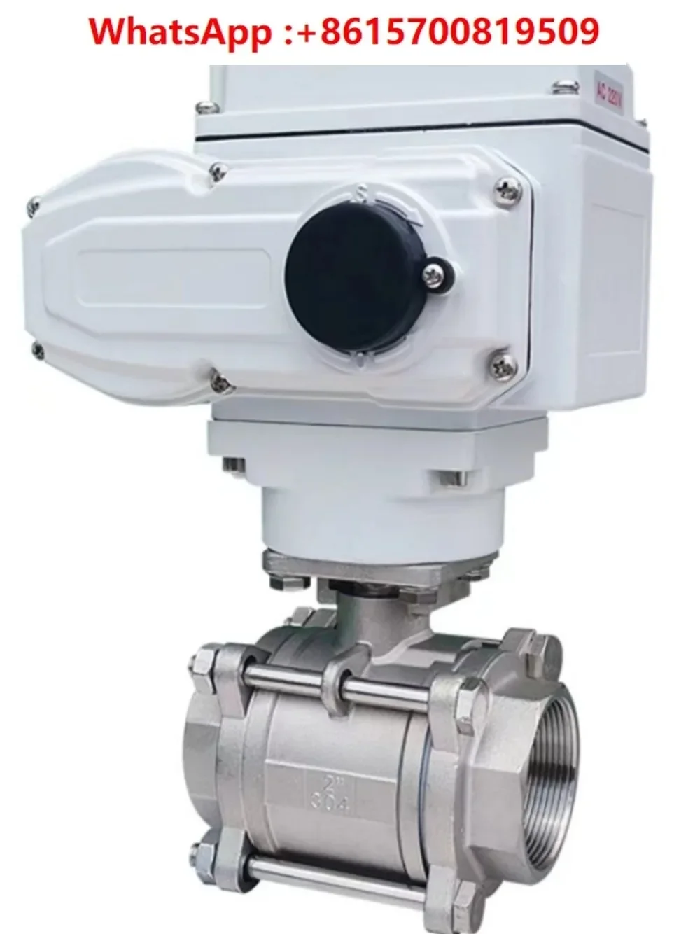 Three-piece electric ball valve Q911F-16P high steam electric threaded ball valve internal thread valve corrosion resistance. 
Three-piece electric ball valve Q911F-16P high steam electric threaded ball valve internal thread valve corrosion resistance.