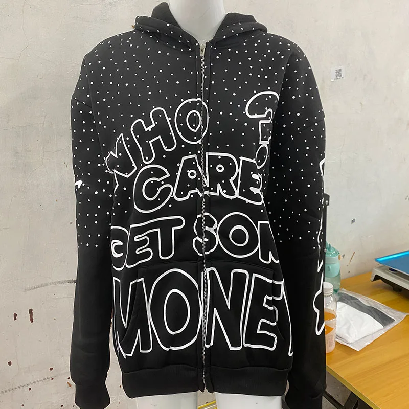 Fashion Personality Polka Dot Letters Printed Women Hoodie Gothic Creative Autumn Trend Street Hip Hop Harajuku Long Sleeve Coat
Fashion Personality Polka Dot Letters Printed Women Hoodie Gothic Creative Autumn Trend Street Hip Hop Harajuku Long Sleeve Coat
