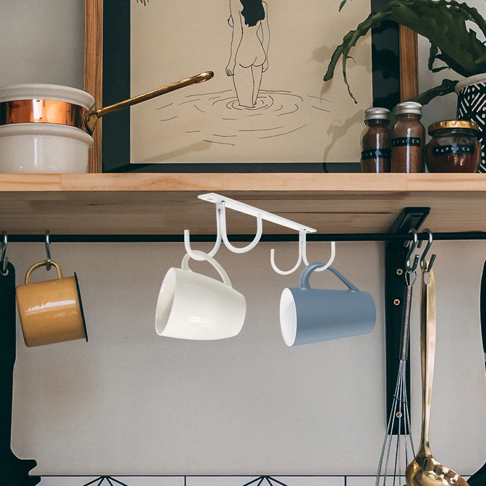 Hook Cup Holder Coffee Mug Hooks under Cabinet Hangers for Kitchen Organizer Shelf Rack
Hook Cup Holder Coffee Mug Hooks under Cabinet Hangers for Kitchen Organizer Shelf Rack