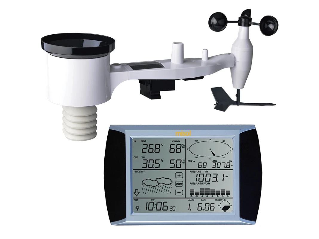 MISOL Professional Weather Station PC Connection Wind Speed Wind Direction Rain Meter Pressure Temperature Humidity WS1080
MISOL Professional Weather Station PC Connection Wind Speed Wind Direction Rain Meter Pressure Temperature Humidity WS1080