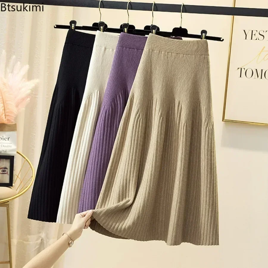 New2025 Women's Casual Knitted Skirt Dress Autumn Winter Solid A-line Skirts All-match Knitted Pleated Half-length Skirt Female
New2025 Women's Casual Knitted Skirt Dress Autumn Winter Solid A-line Skirts All-match Knitted Pleated Half-length Skirt Female