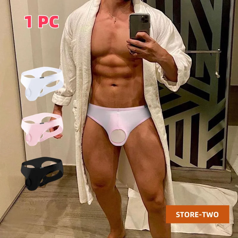 Men's Briefs Low-rise Sexy Man Hollow Panties Comfortable Breathable Underwear Front and Rear Openwork Panties Plus
Men's Briefs Low-rise Sexy Man Hollow Panties Comfortable Breathable Underwear Front and Rear Openwork Panties Plus