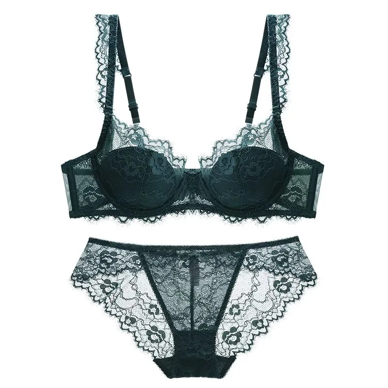 Women Sexy Lace Bra Set Padded Push Up Bra and Panty Set Elegant Ladies Brief Set Thin See Through Underwear
Women Sexy Lace Bra Set Padded Push Up Bra and Panty Set Elegant Ladies Brief Set Thin See Through Underwear