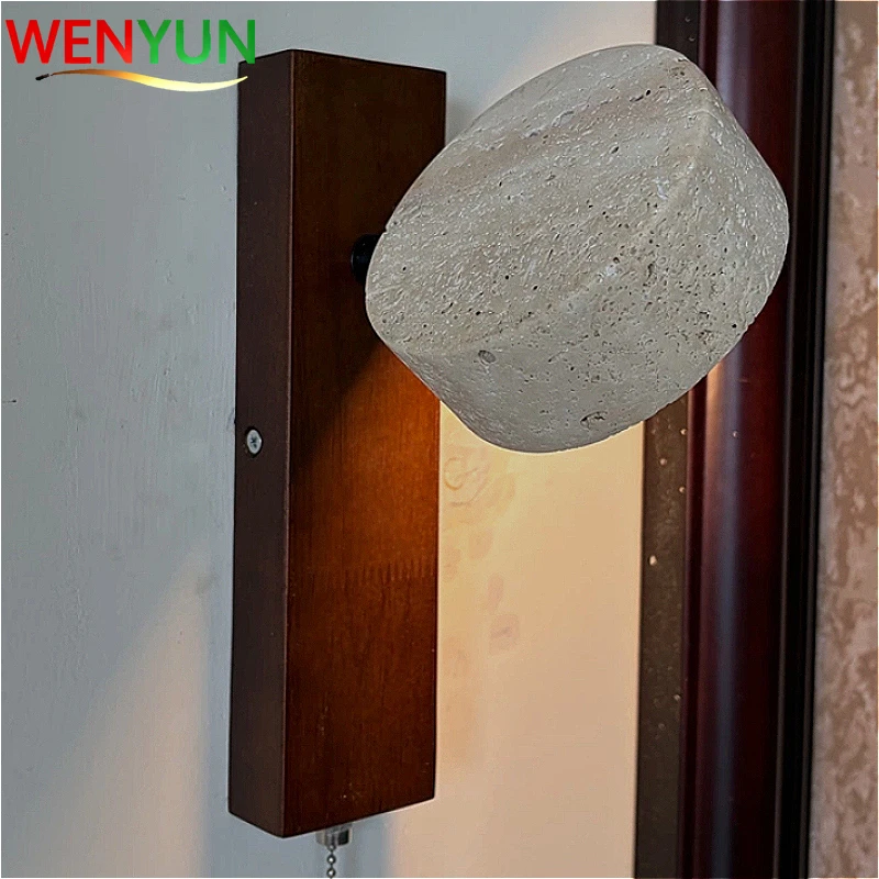 Wabi Sabi Cave Stone Wall Lamp for Bedroom Bedside Nordic Yellow Travertine LED Wall Light Porch Hallway Study Living room Decor
Wabi Sabi Cave Stone Wall Lamp for Bedroom Bedside Nordic Yellow Travertine LED Wall Light Porch Hallway Study Living room Decor