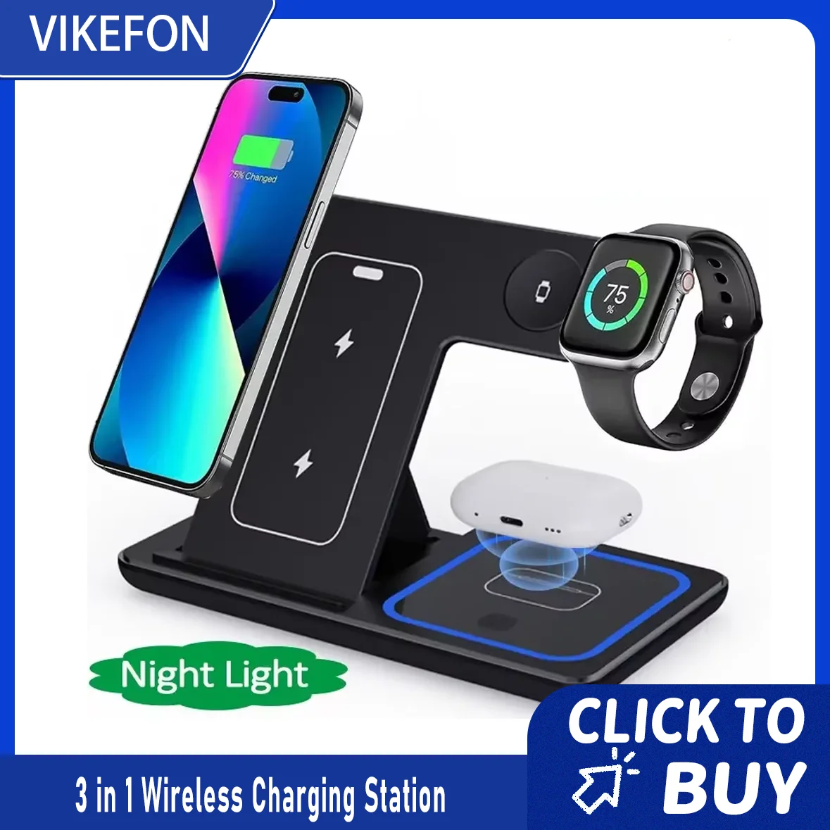 LED Fast Wireless Charger Stand 3 in 1 Foldable Charging Station For iPhone 17 16 15 14 13 12 Apple Watch 9 8 7 6 5 Airpods Pro
LED Fast Wireless Charger Stand 3 in 1 Foldable Charging Station For iPhone 17 16 15 14 13 12 Apple Watch 9 8 7 6 5 Airpods Pro