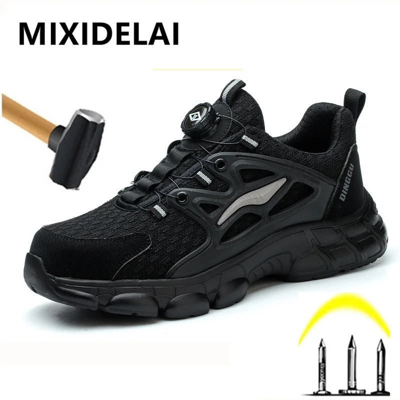 Rotating Button New Safety Shoes Men Anti-smash Anti-puncture Work Shoes Fashion Men Sport Shoes Security Protective Boots Men
Rotating Button New Safety Shoes Men Anti-smash Anti-puncture Work Shoes Fashion Men Sport Shoes Security Protective Boots Men