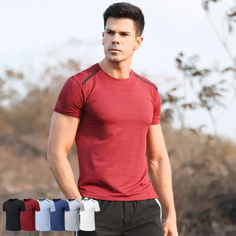 Summer New Men's Fitness Stripe Sports T-Shirt Sweat-absorbing Quick Drying Loose Jogging Training T-Shirts
Summer New Men's Fitness Stripe Sports T-Shirt Sweat-absorbing Quick Drying Loose Jogging Training T-Shirts