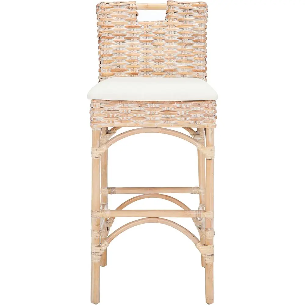 Tropical Style White Solid Wood 32-inch Bar Stool, Fully Assembled
Tropical Style White Solid Wood 32-inch Bar Stool, Fully Assembled