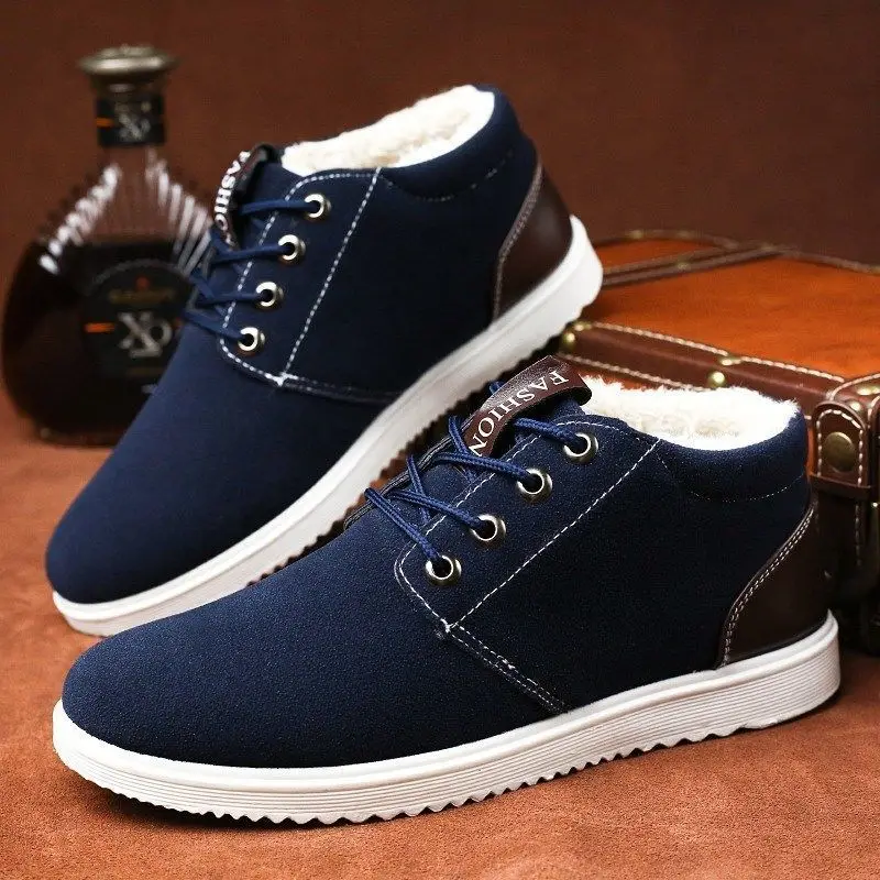 Зимняя мужская хлопковая обувь на флисовой подкладке, теплые высокие кеды на плоской подошве со шнуровкой, повседневная обувь для скейтбординга, противоскользящие зимние ботинки в корейском стиле
Зимняя мужская хлопковая обувь на флисовой подкладке, теплые высокие кеды на плоской подошве со шнуровкой, повседневная обувь для скейтбординга, противоскользящие зимние ботинки в корейском стиле