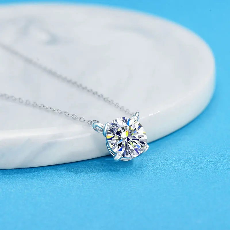 RAPRGOLD GRA Certified 1-3CT Moissanite Round Pendant Necklaces for Women 925 Sterling Silver Jewelry Chains for Wedding Gifts
RAPRGOLD GRA Certified 1-3CT Moissanite Round Pendant Necklaces for Women 925 Sterling Silver Jewelry Chains for Wedding Gifts