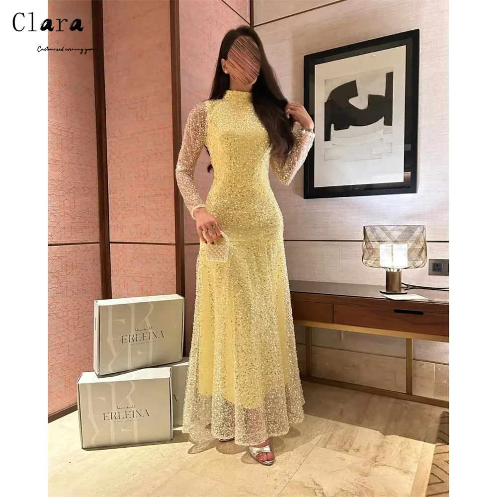 Clara Custom Yellow Lace Fishtail Long Sleeves Cocktail Dresses 2025 Woman Luxury Evening Dress Elegant Womens Dresses Party
Clara Custom Yellow Lace Fishtail Long Sleeves Cocktail Dresses 2025 Woman Luxury Evening Dress Elegant Womens Dresses Party