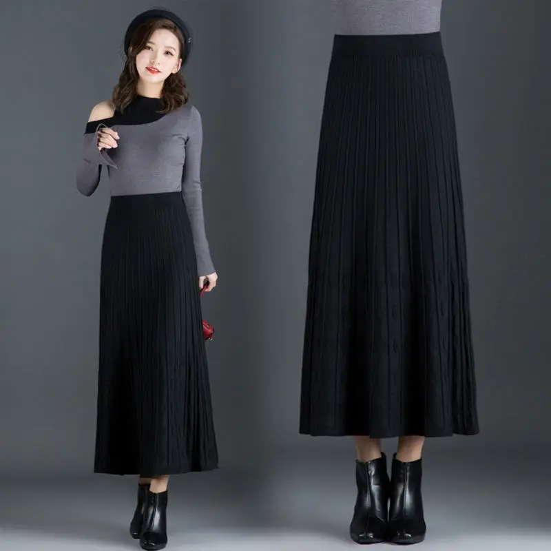 Long Skirts Women Winter Knitted Skirt Shirring Solid Color Luxury Elegant Women's Fashion 2024 High Waist T123
Long Skirts Women Winter Knitted Skirt Shirring Solid Color Luxury Elegant Women's Fashion 2024 High Waist T123