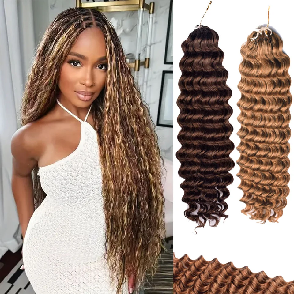 Foxen Feathered Crochet Hair #27 Honey Blonde Deep Wave Raw Braiding 100% Human Hair No Weft Pre-Looped Crochet Hair Extensions
Foxen Feathered Crochet Hair #27 Honey Blonde Deep Wave Raw Braiding 100% Human Hair No Weft Pre-Looped Crochet Hair Extensions
