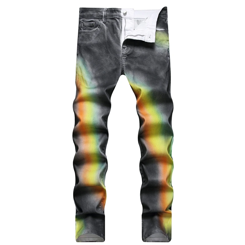 2023 New Spring Street Personality Fashion Hand-Painted Color Jeans Trend Men's Elastic Slim Mid-Waist Casual Pants
2023 New Spring Street Personality Fashion Hand-Painted Color Jeans Trend Men's Elastic Slim Mid-Waist Casual Pants