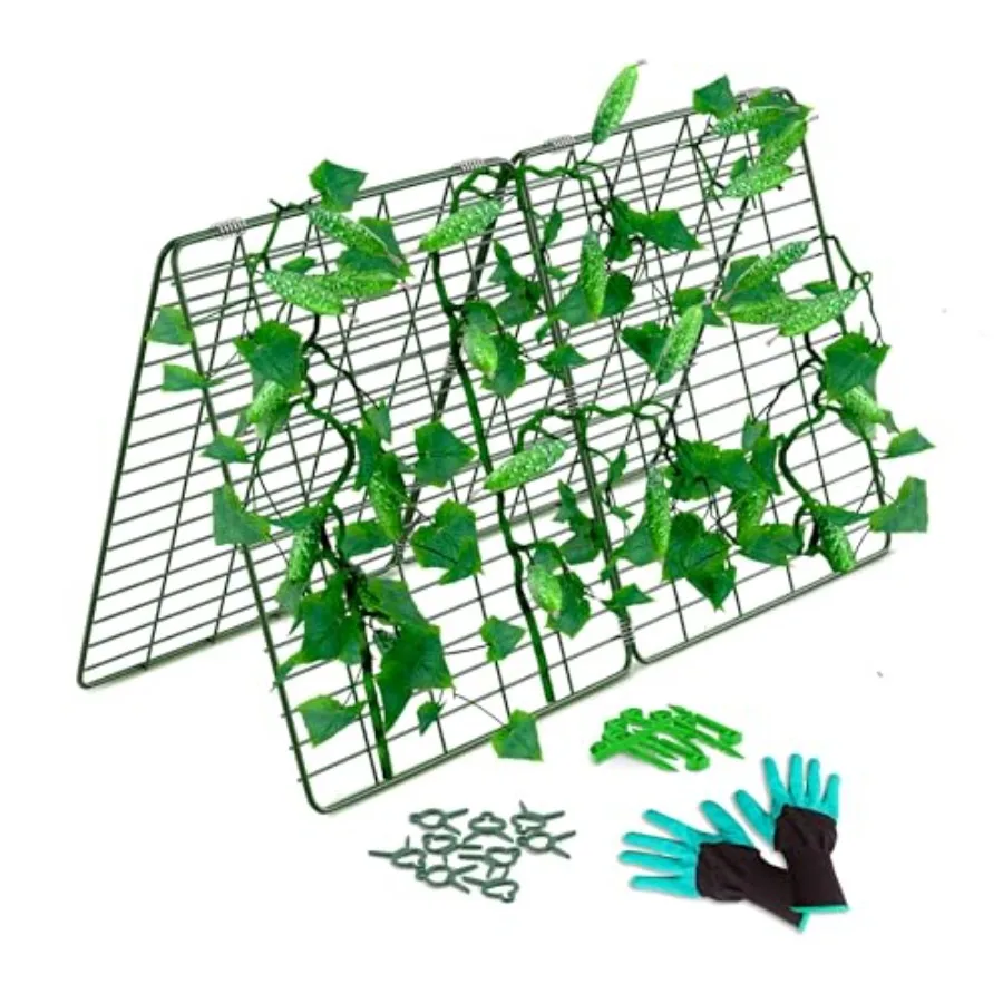 Cucumber Trellis for Raised Bed - 35" x 55" Garden Trellis for Climbing Plants Outdoor - A Frame Trellis for Climbing Vegetable
Cucumber Trellis for Raised Bed - 35" x 55" Garden Trellis for Climbing Plants Outdoor - A Frame Trellis for Climbing Vegetable