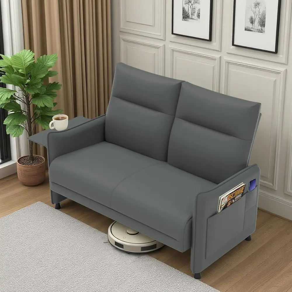 Compact 2-Seater Loveseat with Lift-Up Tray Table, Ideal for Living Room or Office, Gray
Compact 2-Seater Loveseat with Lift-Up Tray Table, Ideal for Living Room or Office, Gray