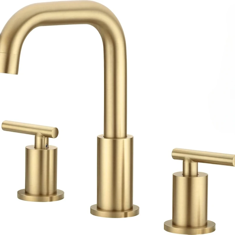 Bathroom Faucet 2 Handle 8-Inch Brass Bathroom Sink Faucet 3 Hole with 360 Degree Swivel Spout Gold Bathroom Faucet
Bathroom Faucet 2 Handle 8-Inch Brass Bathroom Sink Faucet 3 Hole with 360 Degree Swivel Spout Gold Bathroom Faucet