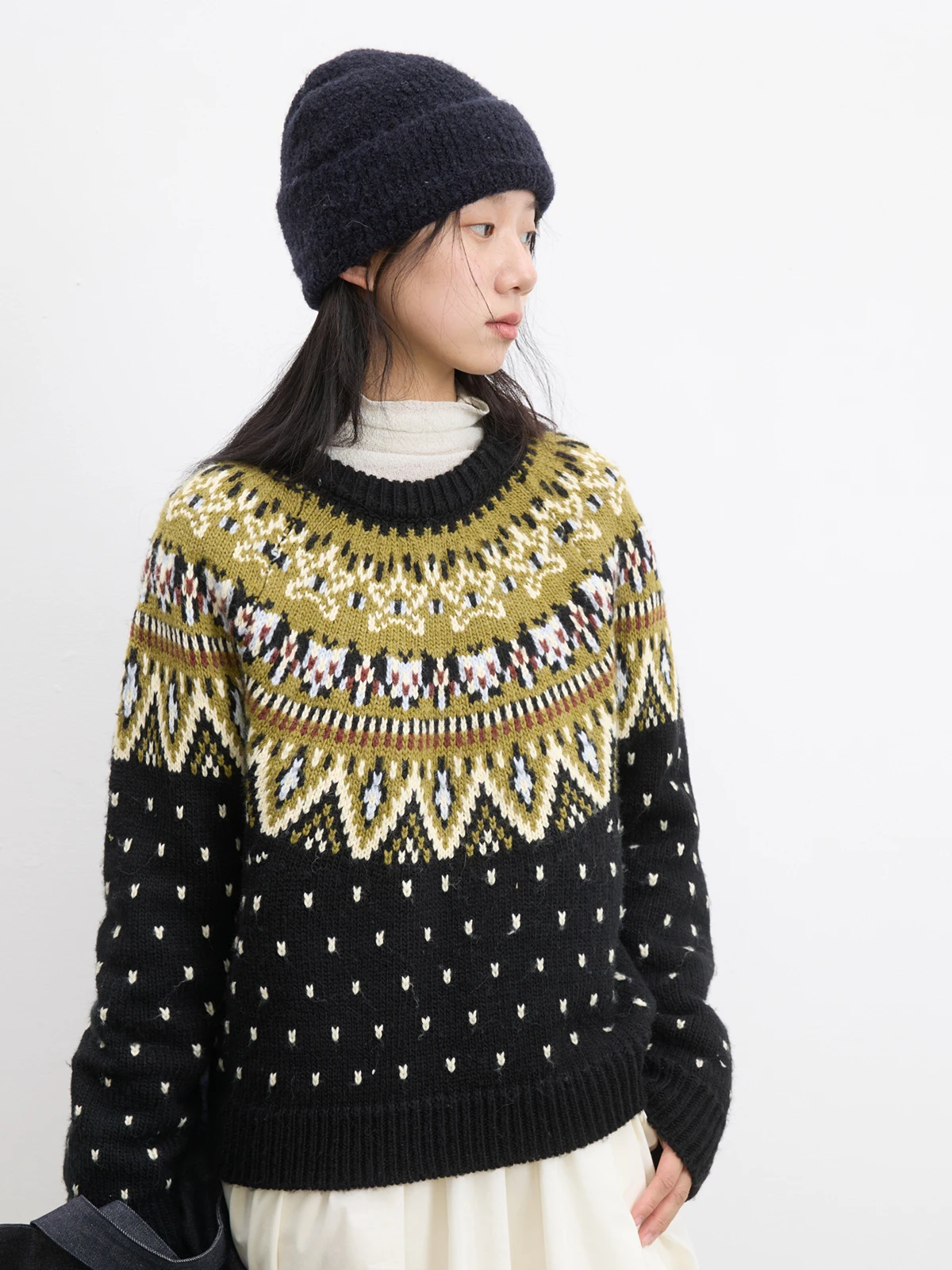 Orchid Vintage Casual Color Blo Knitted Sweater Fair Isle Overhead Embroidery Women's Loose Fit Long Sve Winte...
Orchid Vintage Casual Color Blo Knitted Sweater Fair Isle Overhead Embroidery Women's Loose Fit Long Sve Winte...