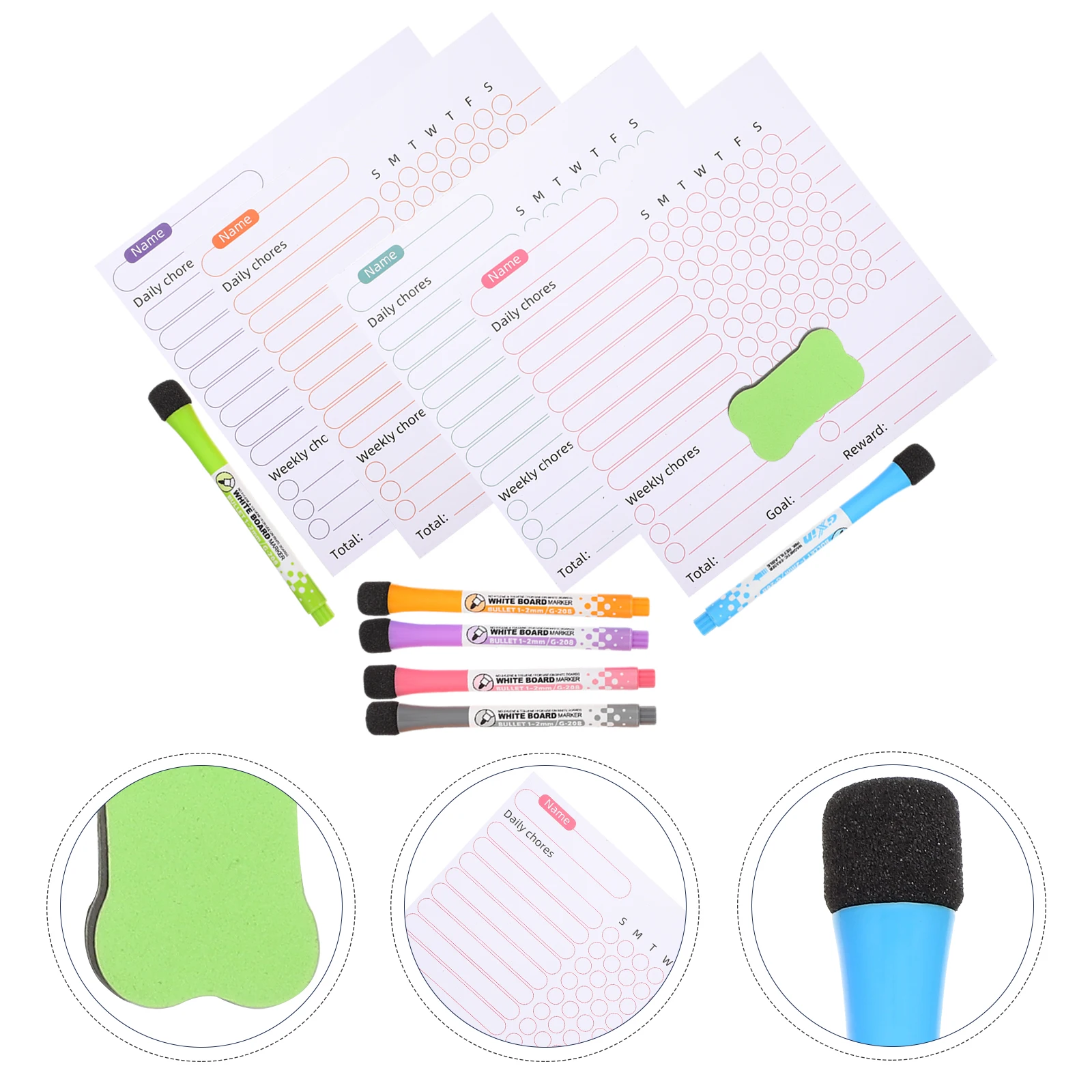 1 Set Of Magnetic Daily Schedule Board Stickers Reusable Erasable Planner For Refrigerator Kitchen Blackboard Multi-Use Chore
1 Set Of Magnetic Daily Schedule Board Stickers Reusable Erasable Planner For Refrigerator Kitchen Blackboard Multi-Use Chore
