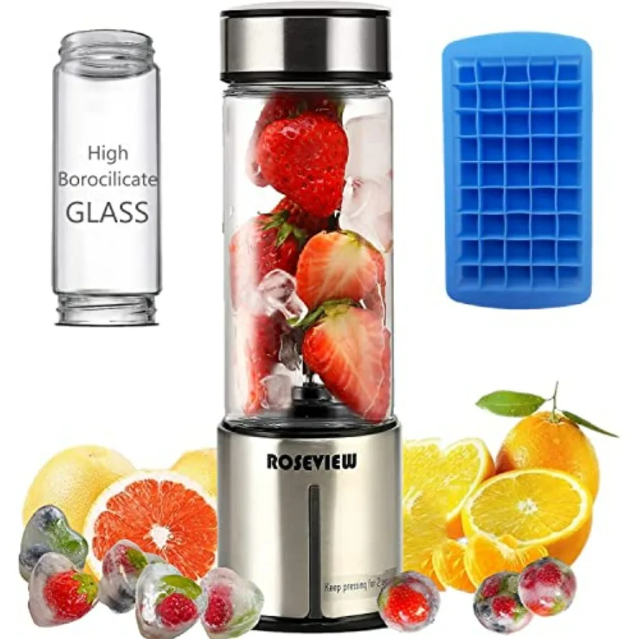 Portable Smoothie Blender Glass Cordless Mini Shakes Cup for Smoothies USB Rechargeable Juicer 2 Battery Handheld Personal Trav
Portable Smoothie Blender Glass Cordless Mini Shakes Cup for Smoothies USB Rechargeable Juicer 2 Battery Handheld Personal Trav