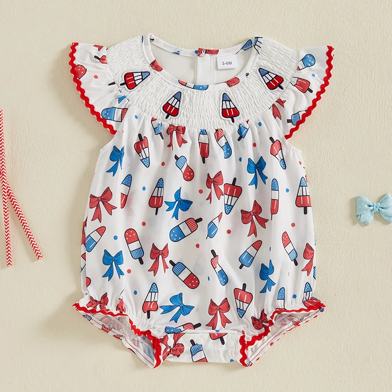 Newborn Baby Fourth of July Romper Summer Cute Romper Clothing Sleeveless Ice Cream Print Jumpsuits Toddler Infant Girl Playsuit
Newborn Baby Fourth of July Romper Summer Cute Romper Clothing Sleeveless Ice Cream Print Jumpsuits Toddler Infant Girl Playsuit