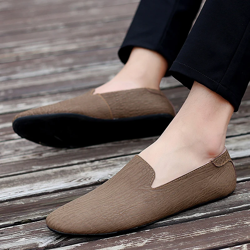 White Genuine Leather Slip-On Men's Summer Bean Shoes Size 37 Comfortable Casual round Toe Flat Heel Rubber Outsole Boat Shoes
White Genuine Leather Slip-On Men's Summer Bean Shoes Size 37 Comfortable Casual round Toe Flat Heel Rubber Outsole Boat Shoes